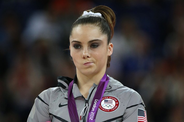 McKayla Maroney makes the McKayla Maroney face