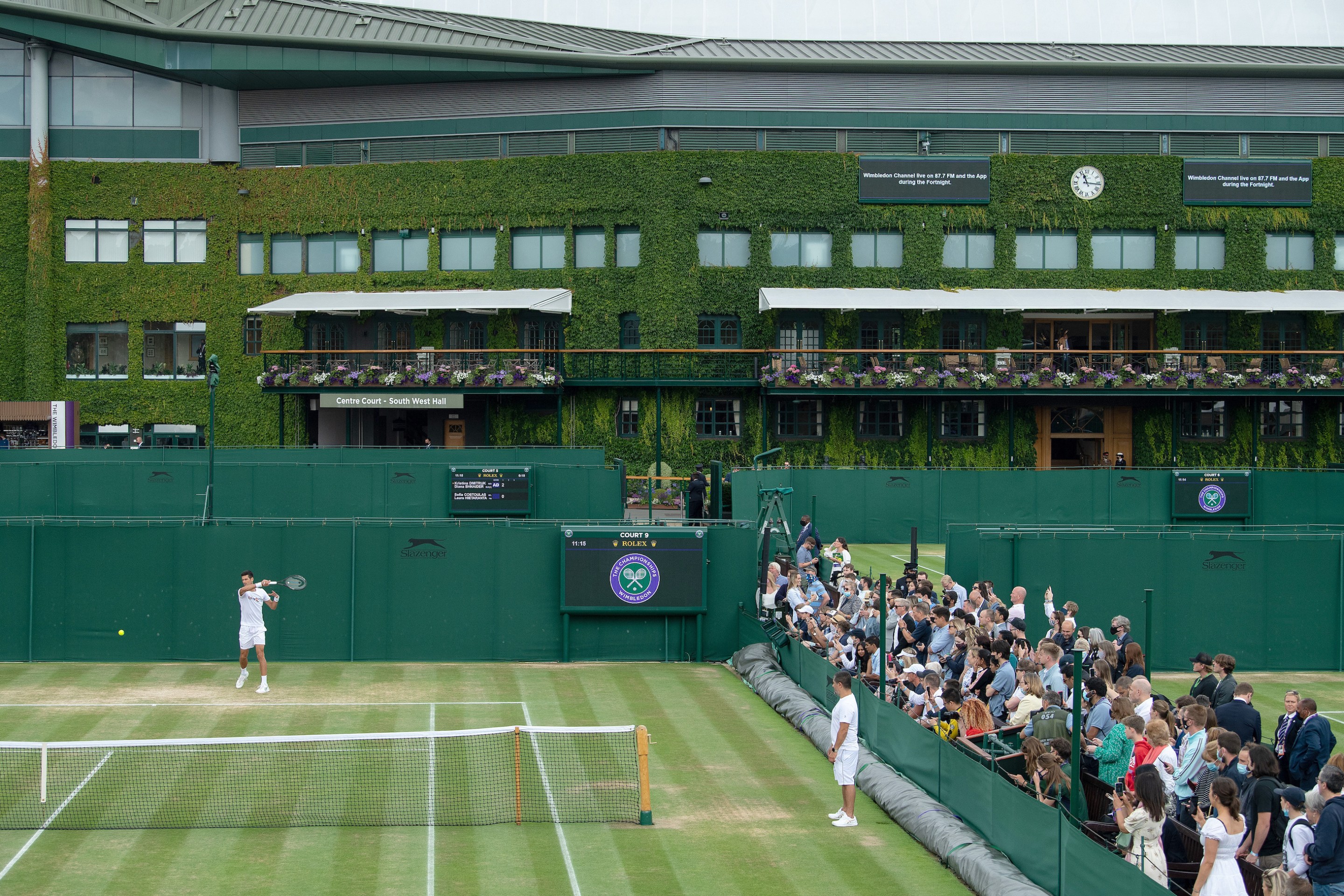 The All England Tennis Club during Wimbledon 2021.