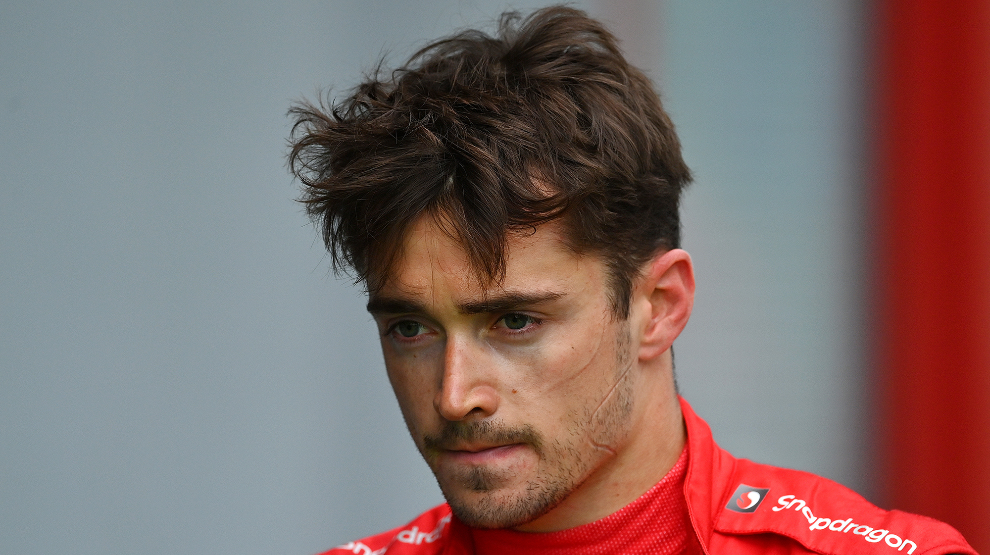 6th placed Charles Leclerc of Monaco and Ferrari looks dejected in parc ferme after spinning out from third position with 10 laps remaining during the F1 Grand Prix of Emilia Romagna at Autodromo Enzo e Dino Ferrari on April 24, 2022 in Imola, Italy.