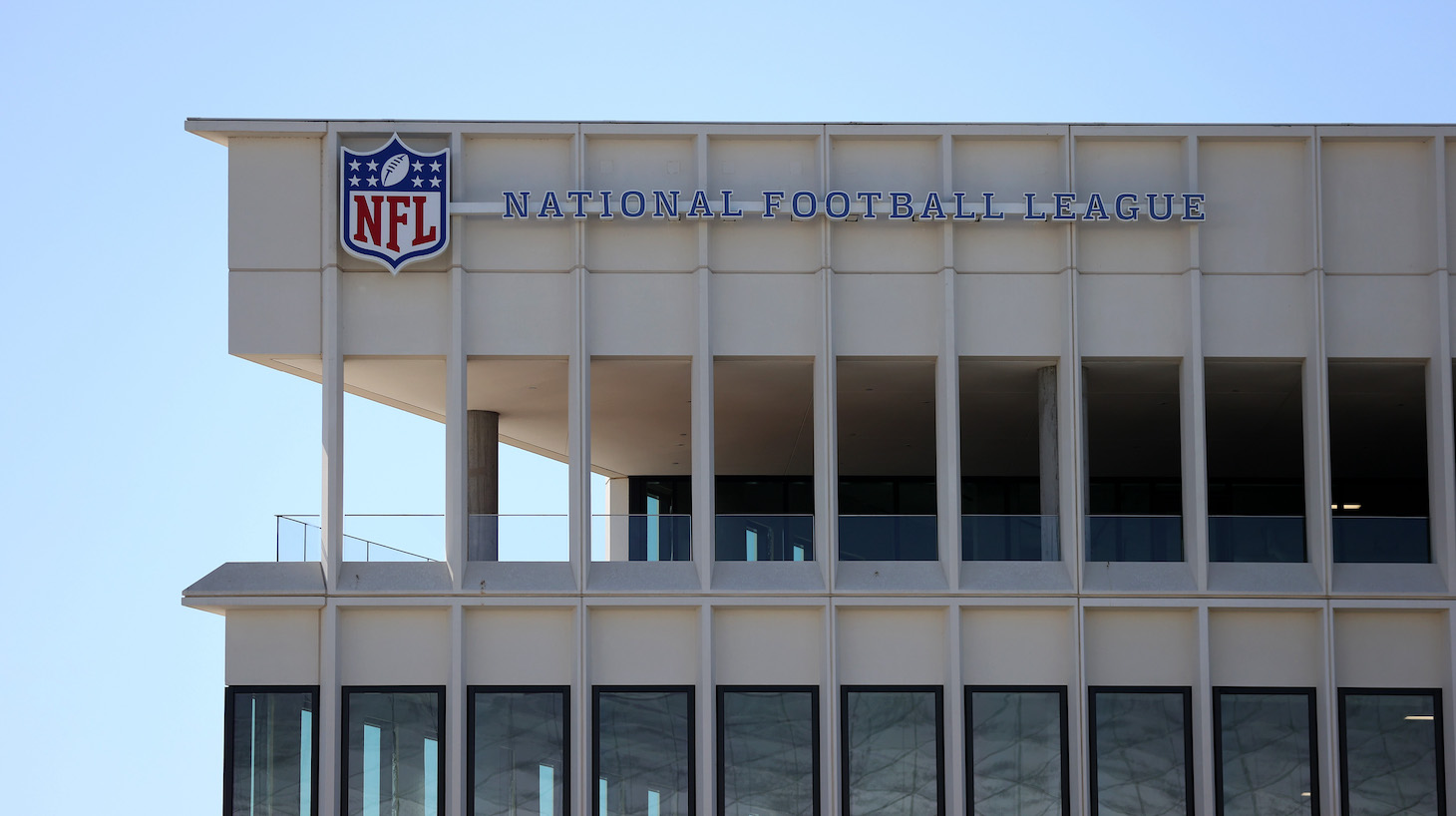 INGLEWOOD, CALIFORNIA - OCTOBER 10: The National Football League offices on October 10, 2021 in Inglewood, California. (Photo by Ronald Martinez/Getty Images)