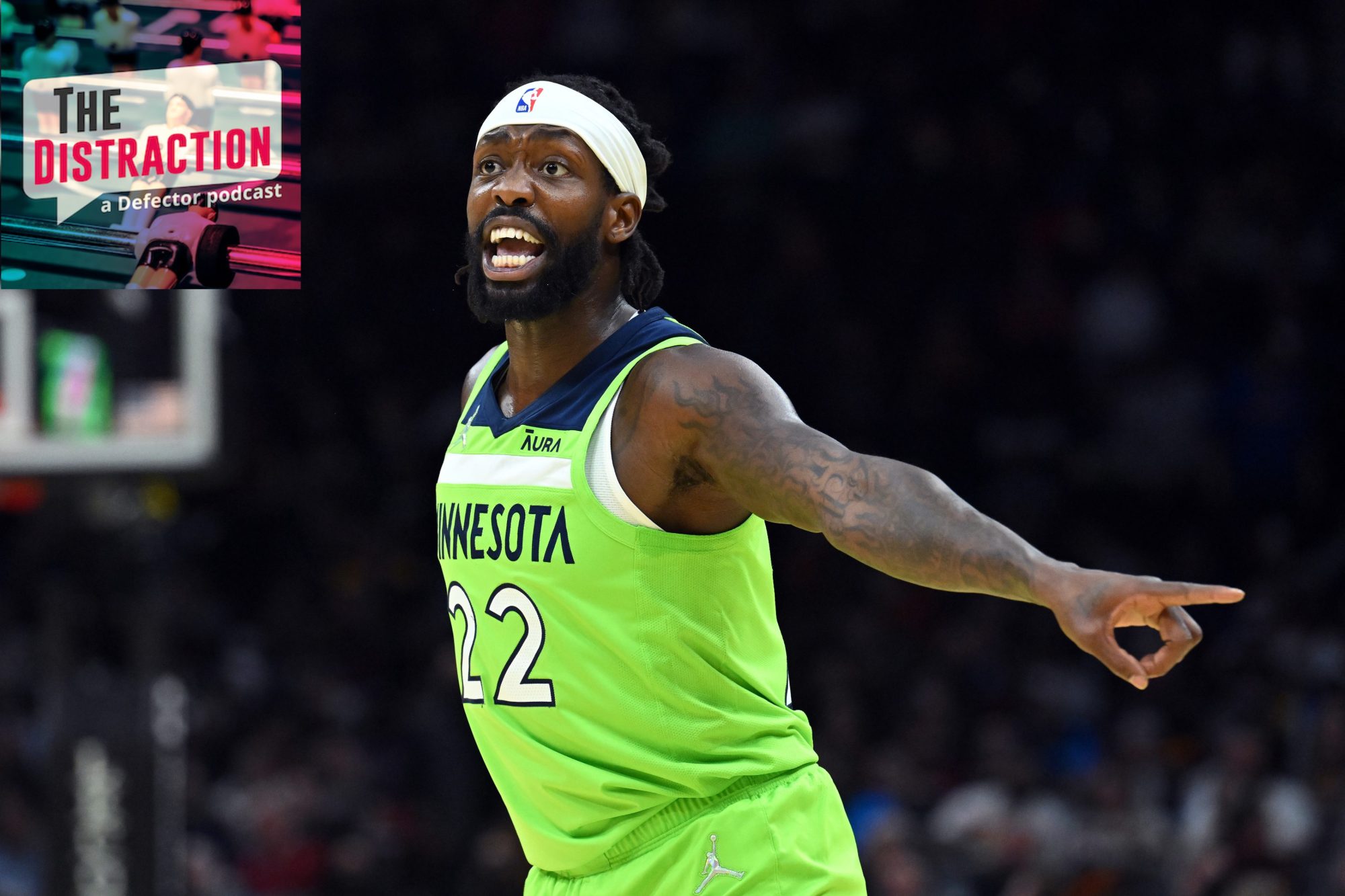 Patrick Beverley yelling at a teammate, for a change, during a February Timberwolves game against the Cavaliers.