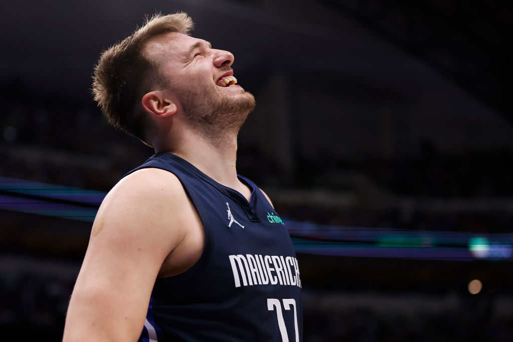 Luka Doncic laughs