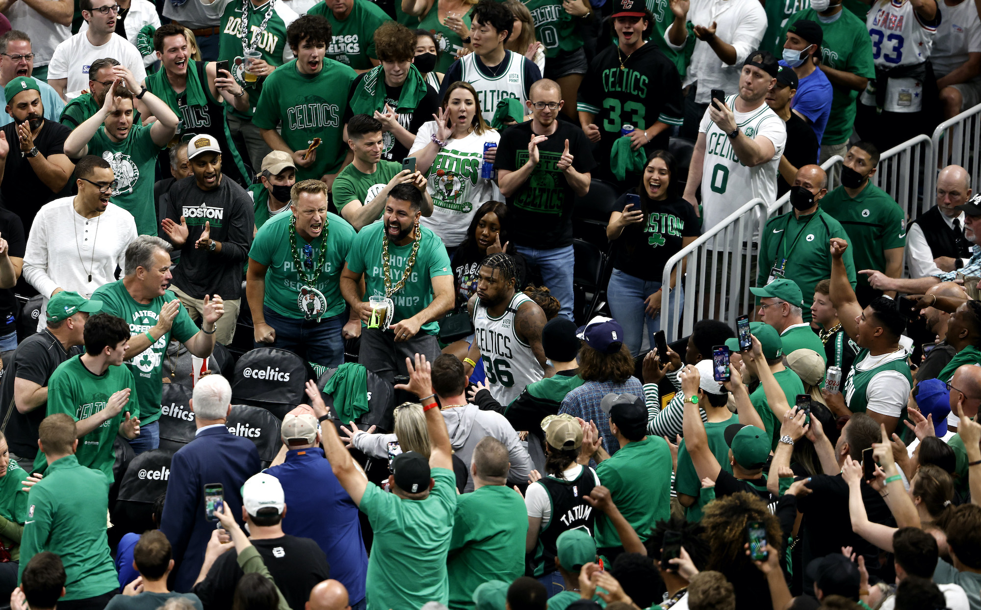 Marcus Smart returns to the court after an injury in Game 3
