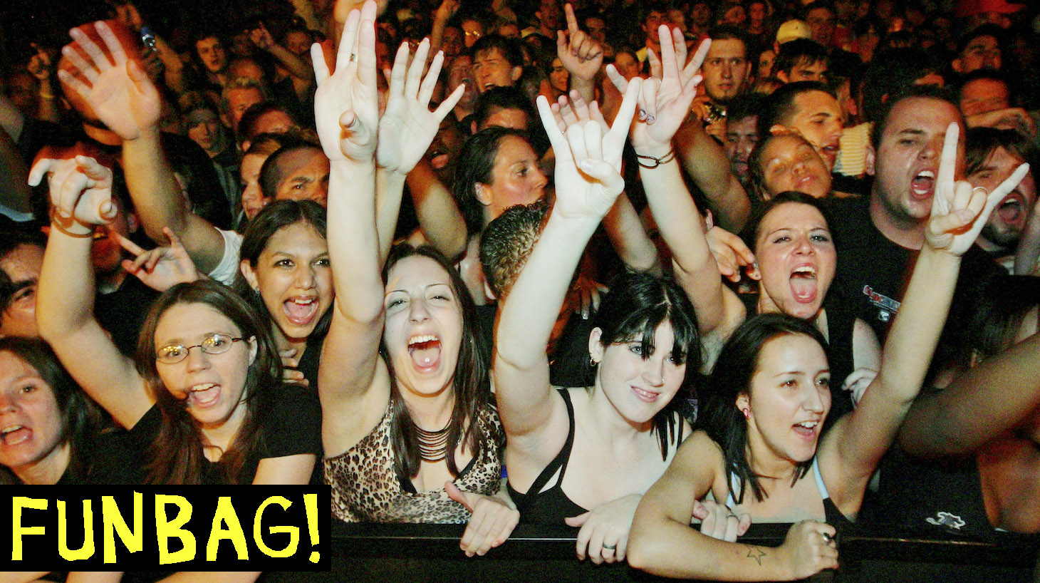 LAS VEGAS - AUGUST 05: Fans react as Papa Roach performs at The Joint inside the Hard Rock Hotel &amp; Casino August 5, 2005 in Las Vegas, Nevada. The rock group is touring in support of the platinum-selling album "Getting Away With Murder." (Photo by Ethan Miller/Getty Images)
