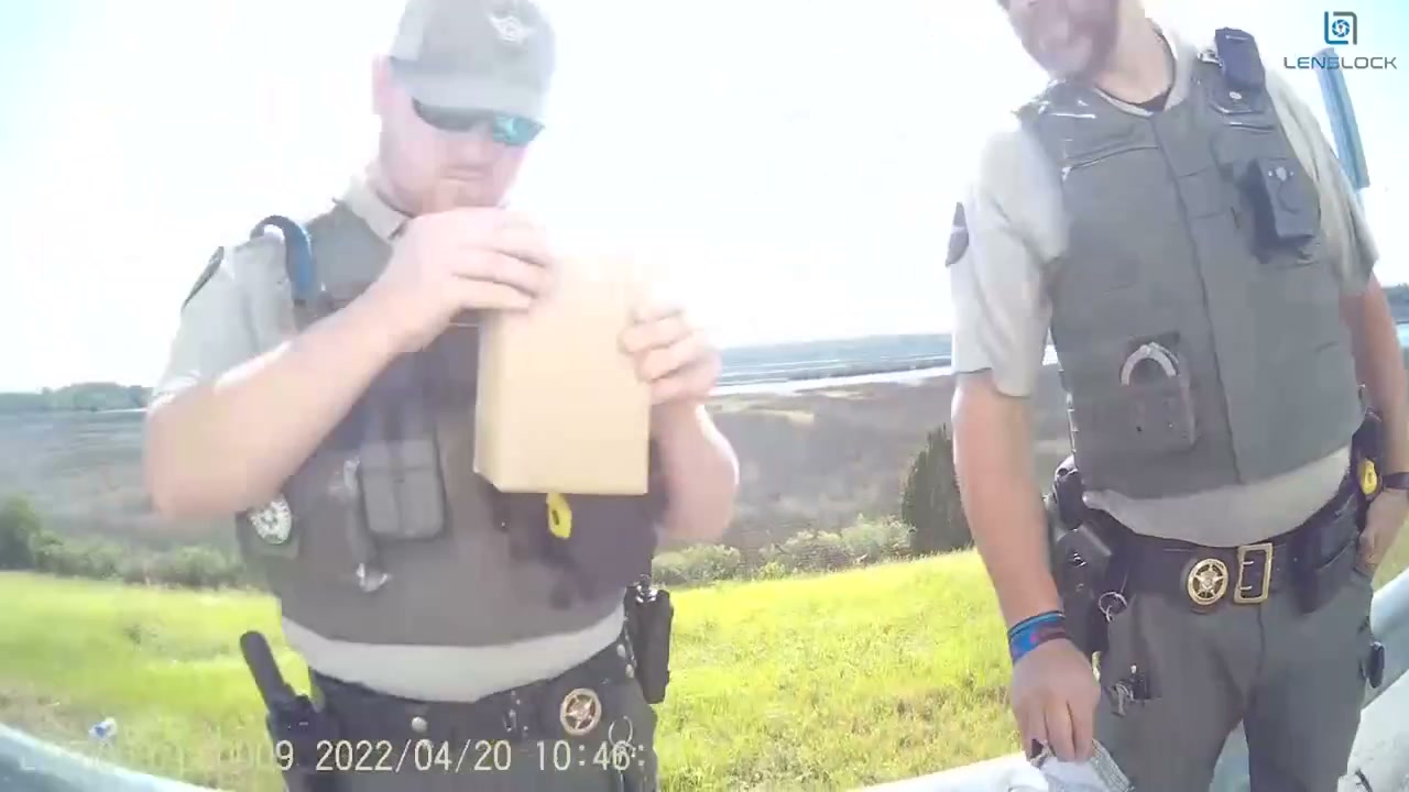 A cop checks