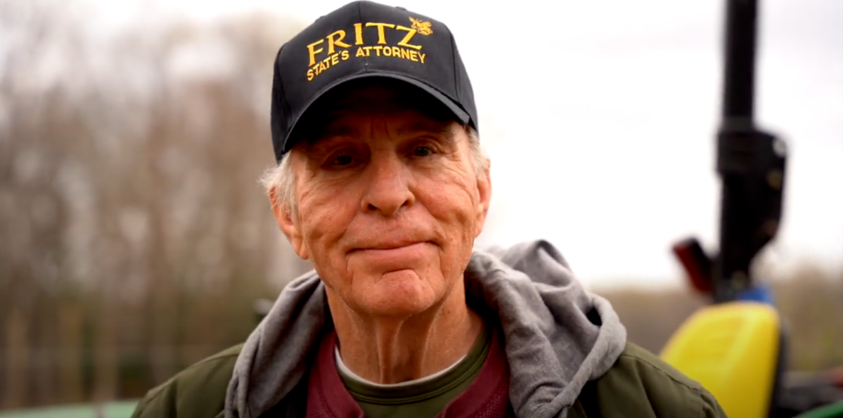 Disgraced Maryland State's Attorney Richard Fritz, seen looking weird in a campaign ad.