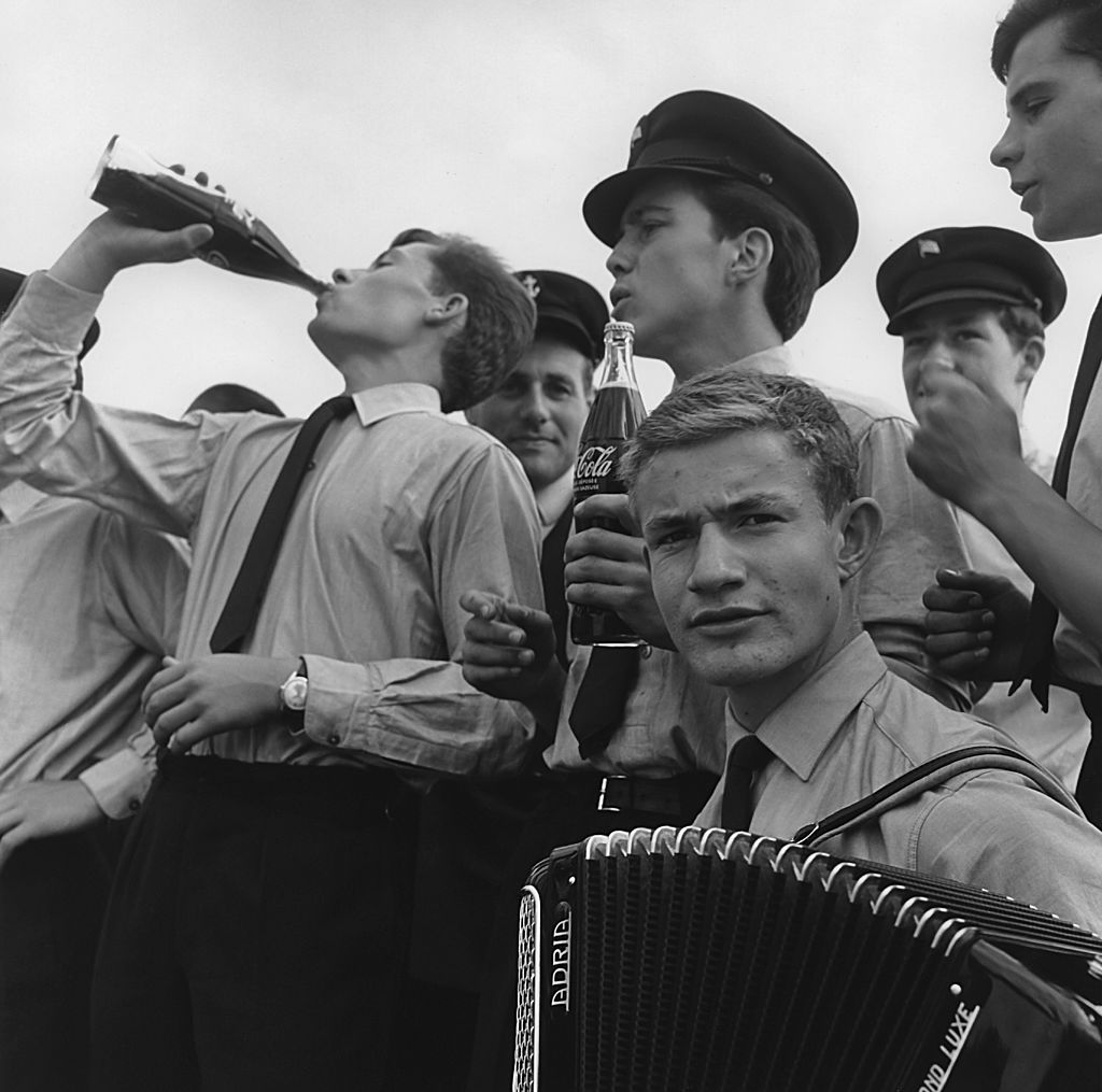 Swiss Marines drinking coke