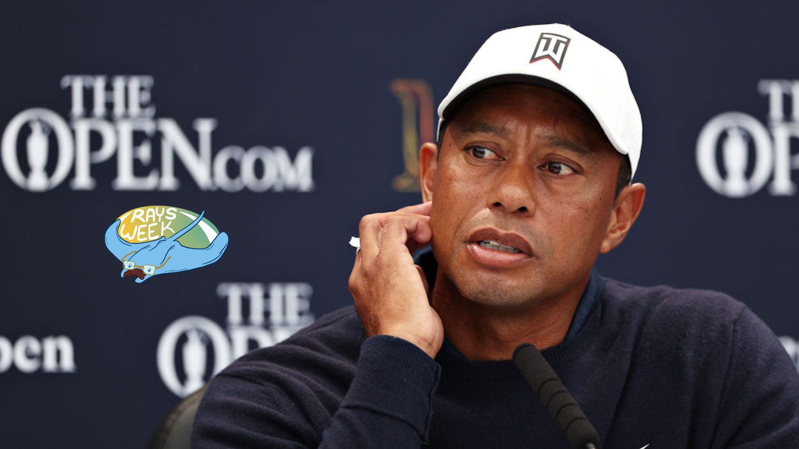 Tiger woods at a press conference