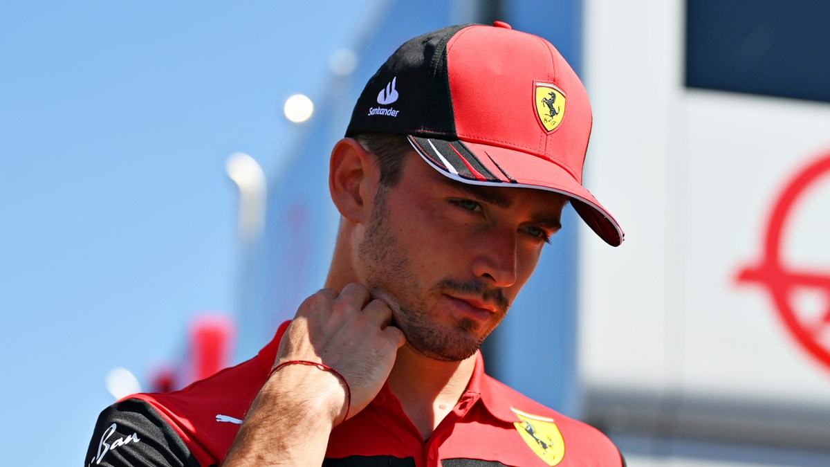 Charles Leclerc of Monaco and Ferrari looks dejected as he walks in the Paddock after retiring from the race during the F1 Grand Prix of France at Circuit Paul Ricard on July 24, 2022 in Le Castellet, France.