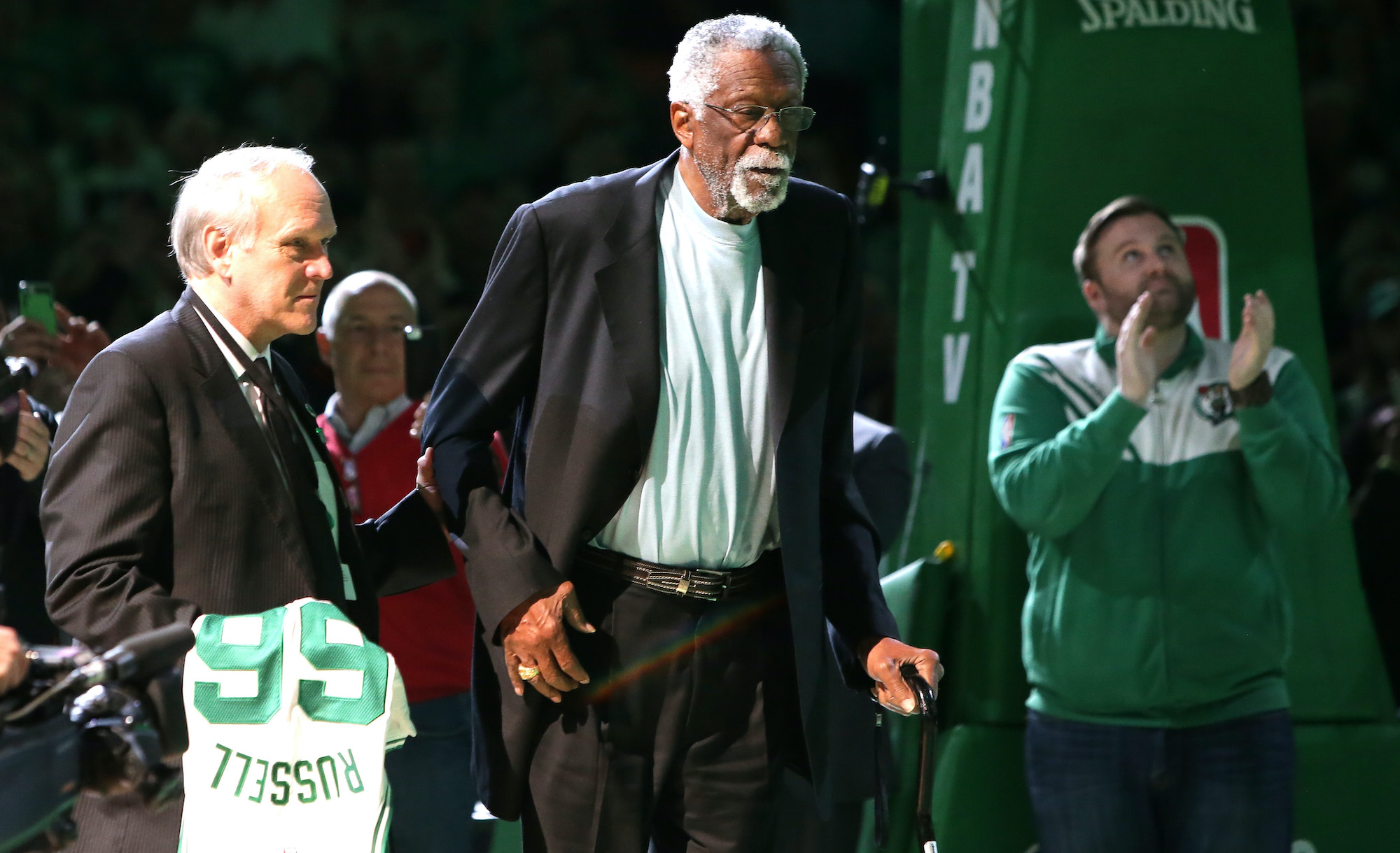 Bill Russell at the Celtics arena in 2016