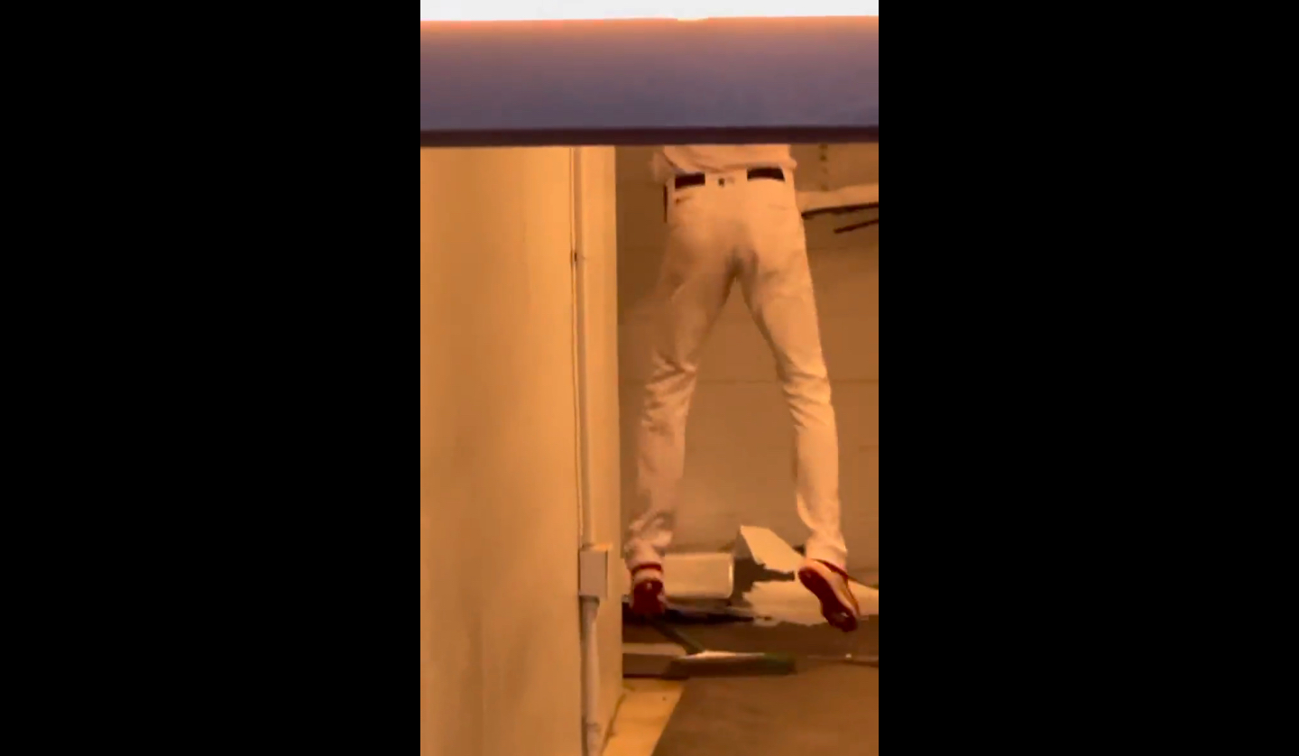 Chris Sale breaks stuff in the Worcester Red Sox locker room