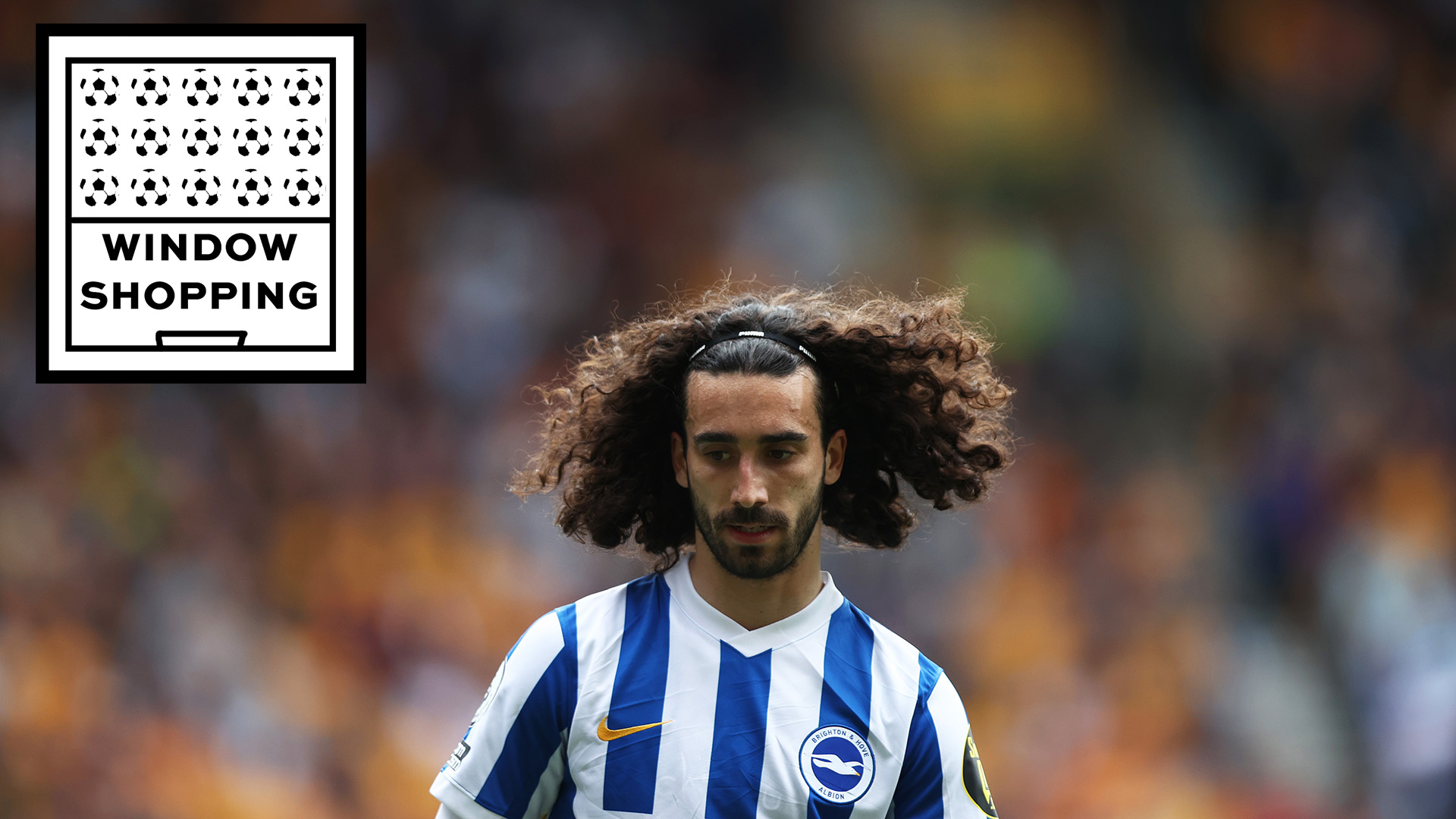 Marc Cucurella of Brighton & Hove Albion in action during the Premier League match between Wolverhampton Wanderers and Brighton & Hove Albion at Molineux on April 30, 2022 in Wolverhampton, England.