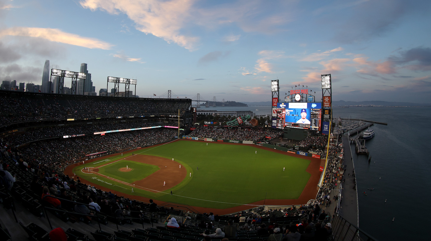 SAN FRANCISCO, CALIFORNIA - AUGUST 02: A general view during the San Francisco Giants game against the Los Angeles Dodgers at Oracle Park on August 02, 2022 in San Francisco, California. (Photo by Ezra Shaw/Getty Images)