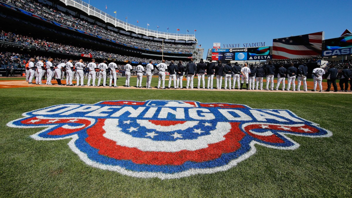 during Opening Day at Yankee Stadium on April 5, 2016 in New York City.