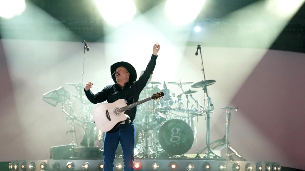 Country music star Garth Brooks during his first night of a series of concerts at Croke Park, Dublin. Picture date: Friday September 9, 2022. (Photo by Brian Lawless/PA Images via Getty Images)