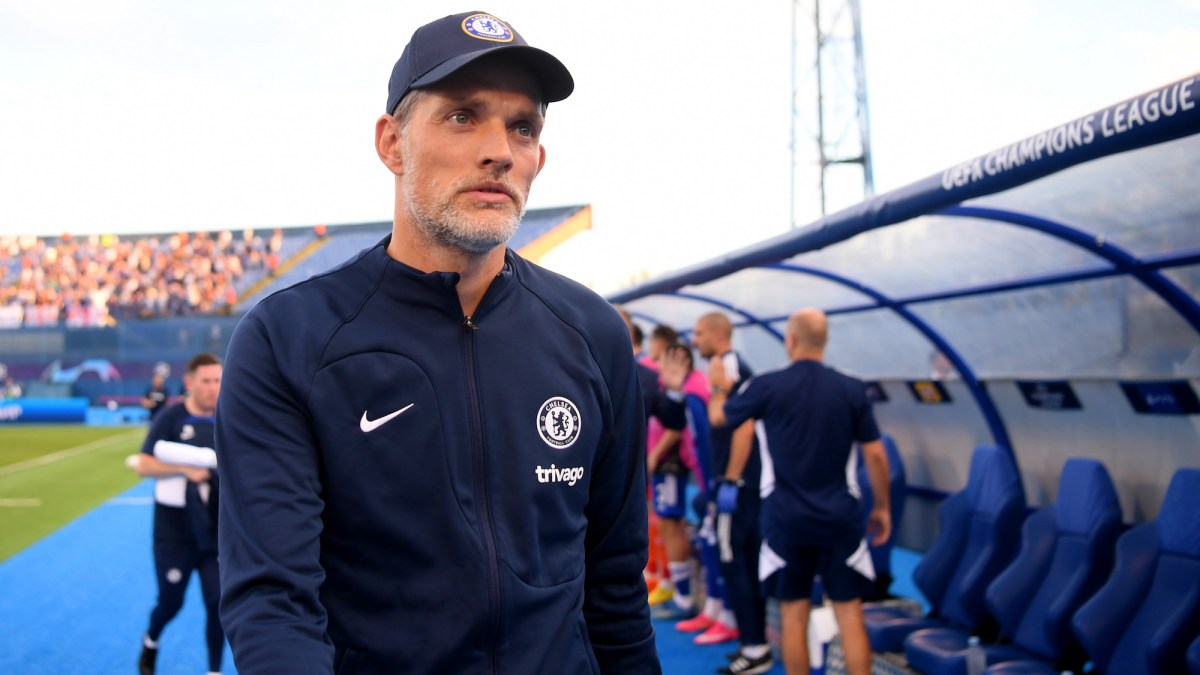 ZAGREB, CROATIA - SEPTEMBER 06: Thomas Tuchel, Manager of Chelsea looks on prior to the UEFA Champions League group E match between Dinamo Zagreb and Chelsea FC at Stadion Maksimir on September 06, 2022 in Zagreb, Croatia. (Photo by Jurij Kodrun/Getty Images)