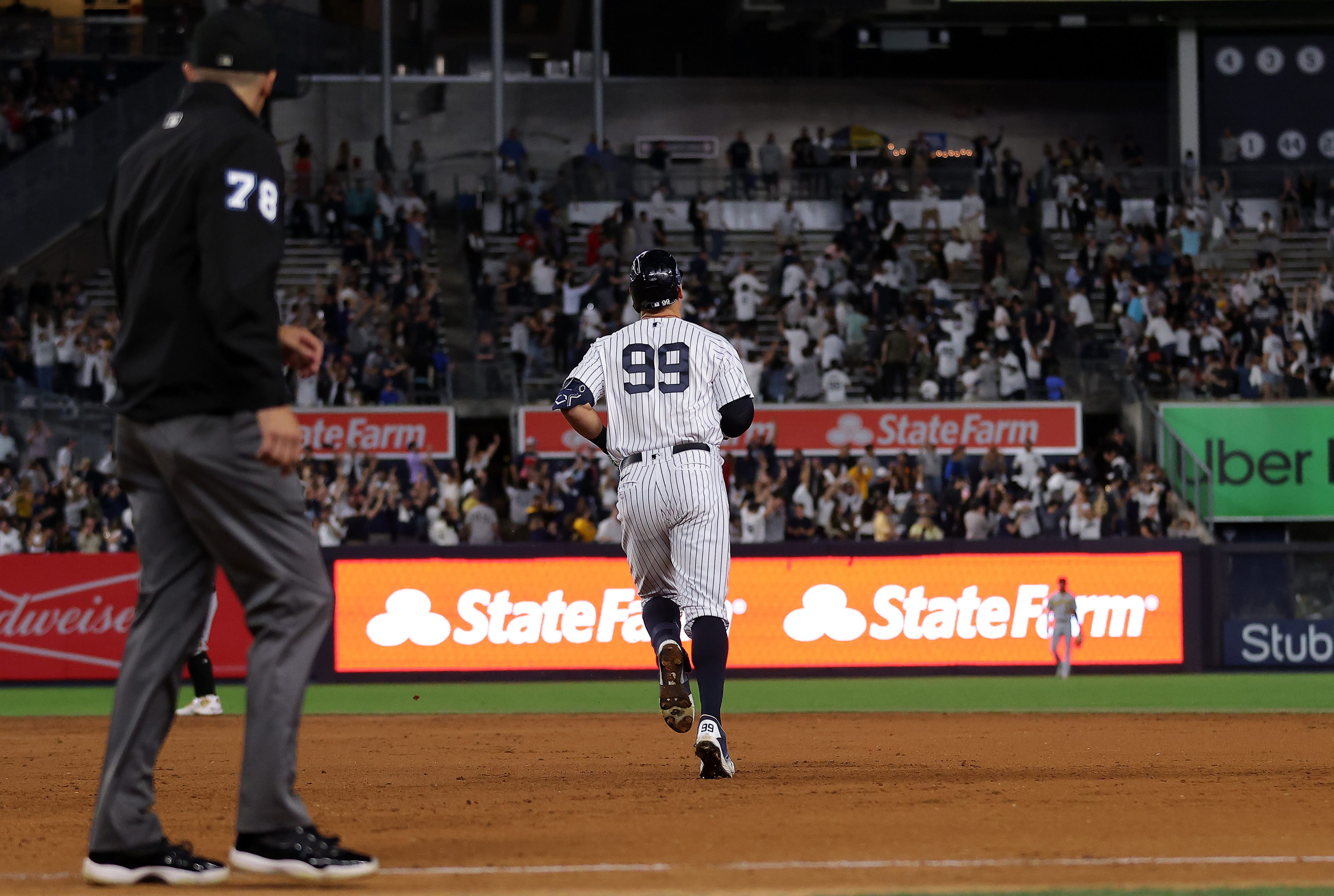 The cleats of Aaron Judge of the New York Yankees are seen against News  Photo - Getty Images