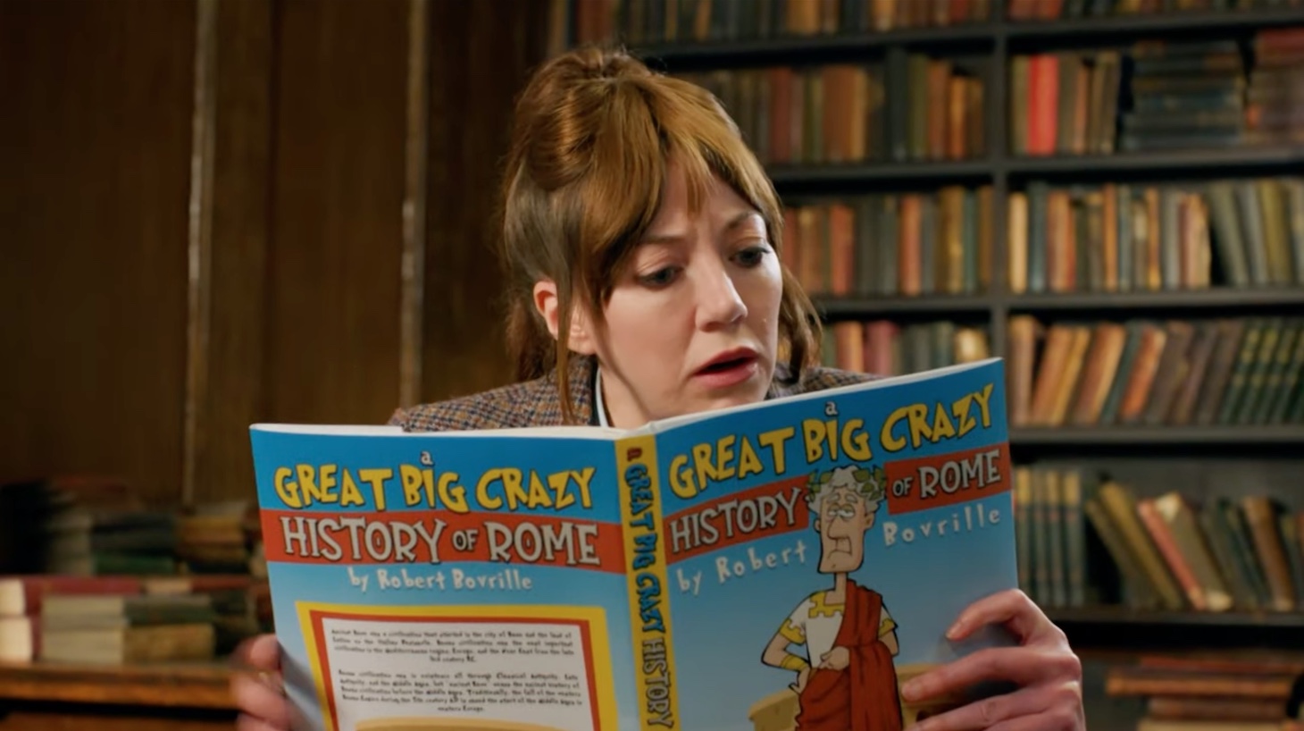 Still image from the TV show 'Cunk on Earth.'