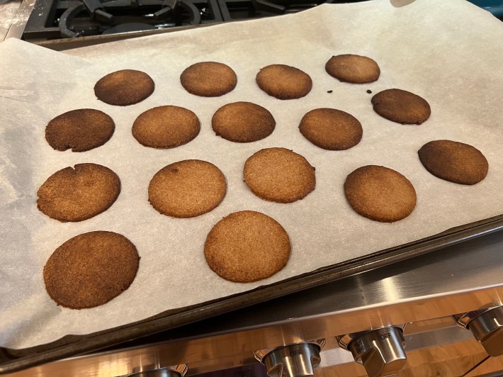 16 burned cookies