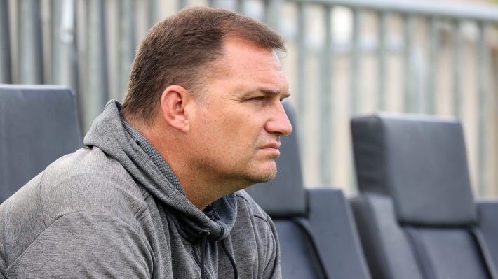 Then-head coach Rory Dames of the Chicago Red Stars before a game between Chicago Red Stars and North Carolina Courage at Sahlen's Stadium at WakeMed Soccer Park on August 15, 2021 in Cary, North Carolina