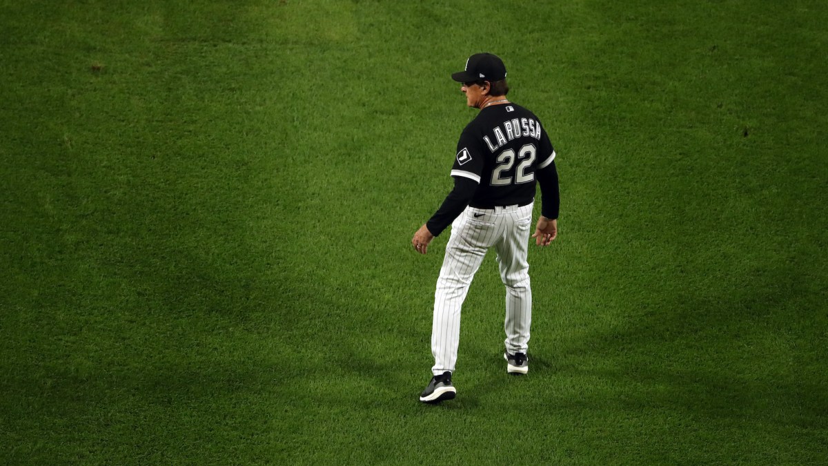 CHICAGO, ILLINOIS - AUGUST 26: Tony La Russa #22 of the Chicago White Sox walk on the field in the sixth inning during a game between the Arizona Diamondbacks and the Chicago White Sox at Guaranteed Rate Field on August 26, 2022 in Chicago, Illinois. (Photo by Chase Agnello-Dean/Getty Images)