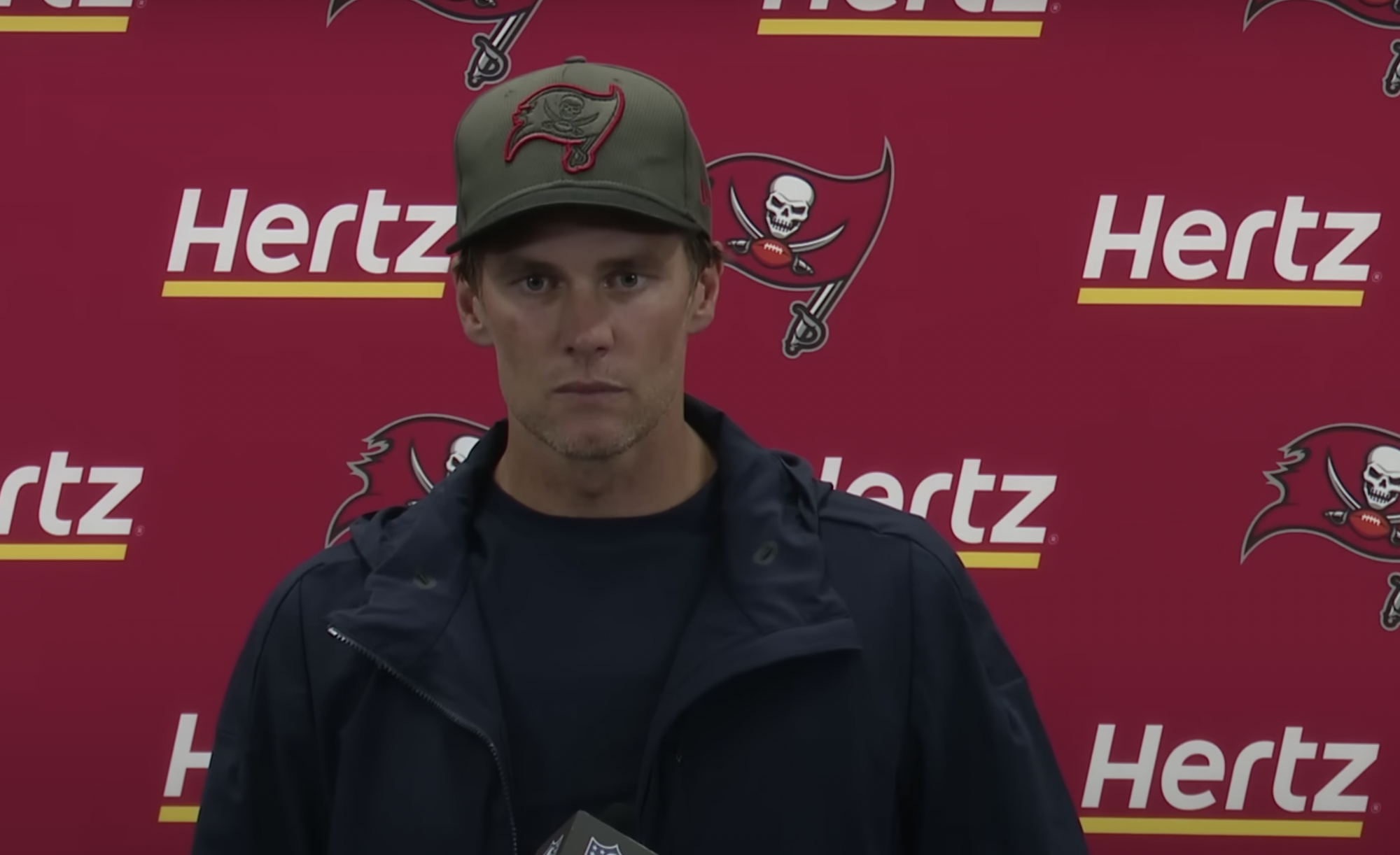 Tom Brady looks sad