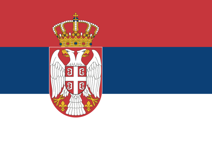 Flag of Serbia.