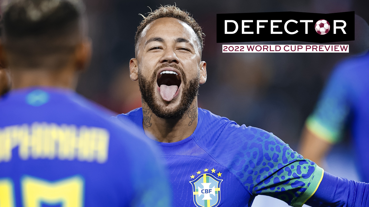 Neymar Junior of Brazil celebrates his goal during the international friendly match between Brazil and Tunisia at Parc des Princes on September 27, 2022 in Paris, France.