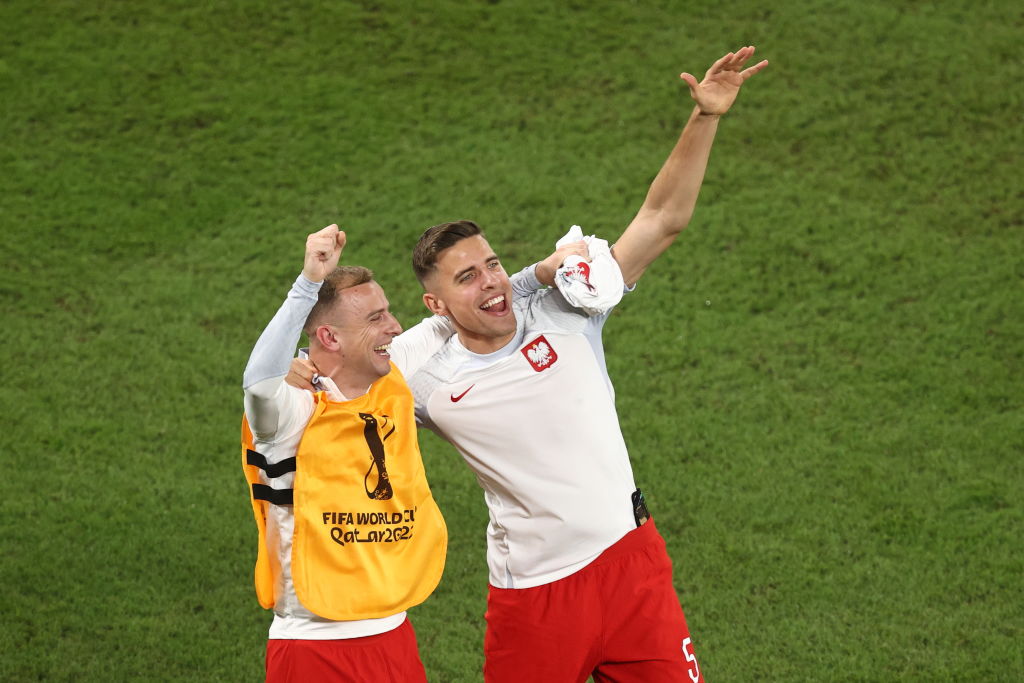 Polish players celebrate