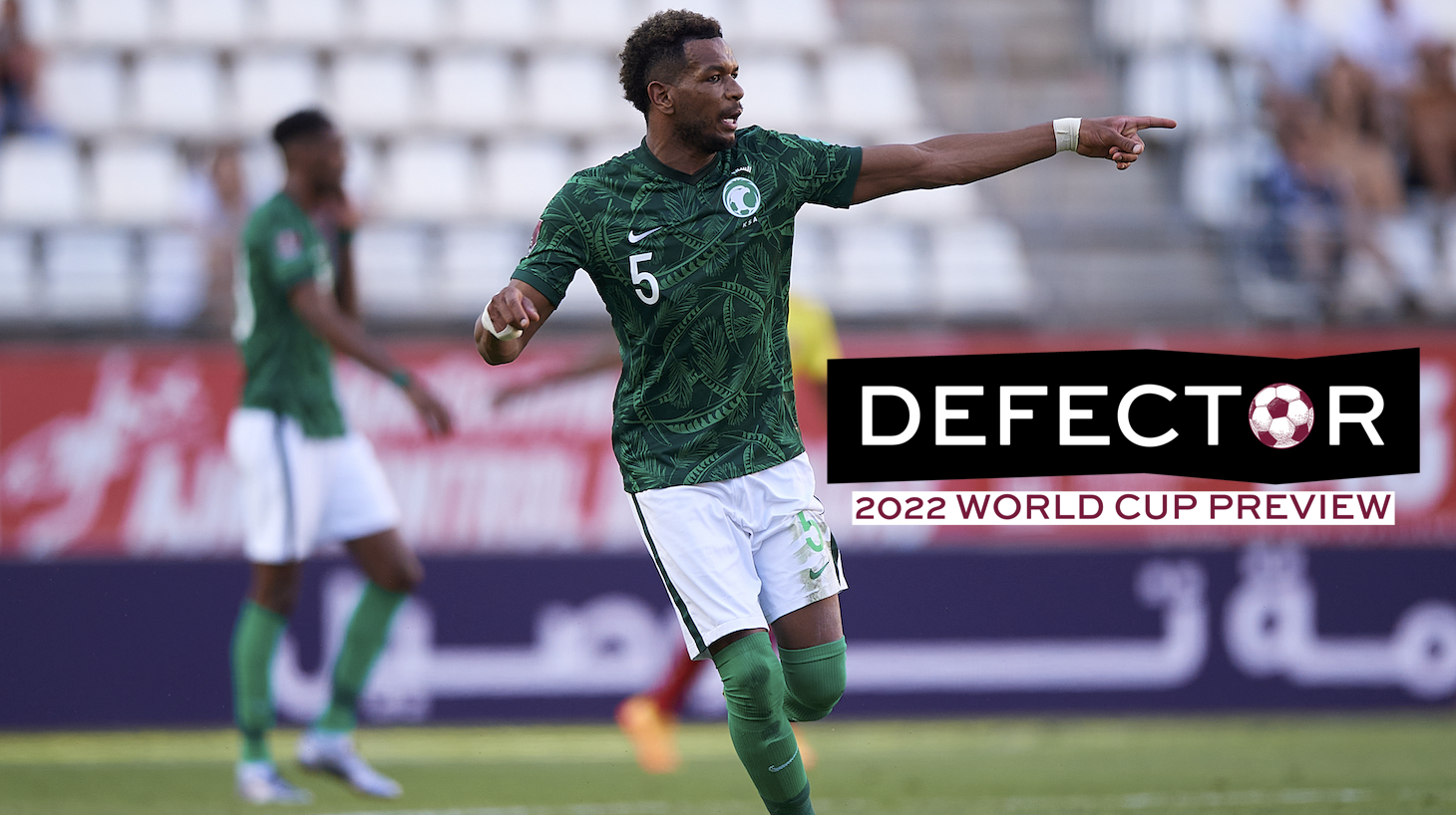 Ali Albulayhi of Saudi Arabia reacts during the international friendly match between Saudi Arabia and Colombia at Estadio Enrique Roca on June 05, 2022 in Murcia, Spain.