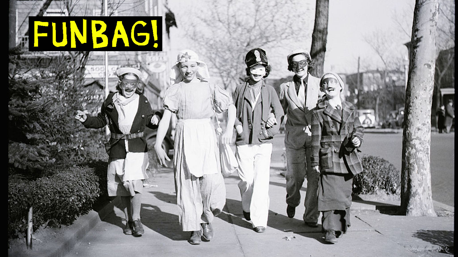 Children Dressed For Halloween