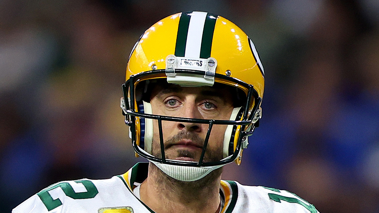 Aaron Rodgers looks distraught