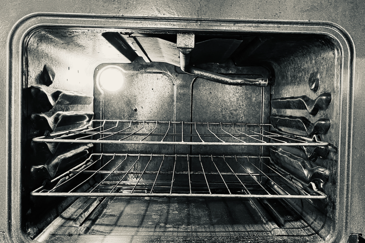 The inside of my accursed oven