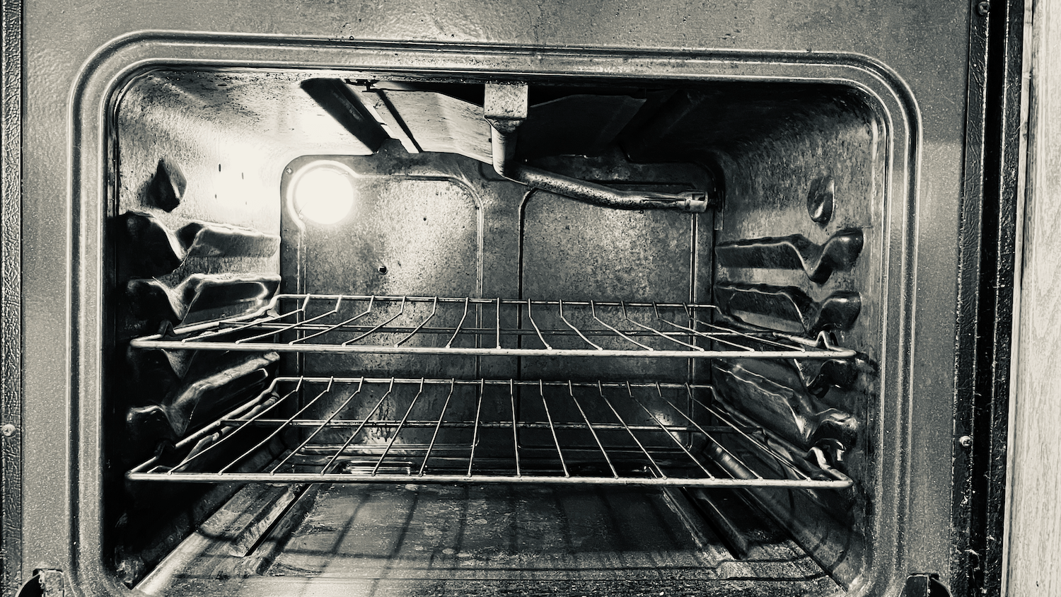 The inside of my accursed oven