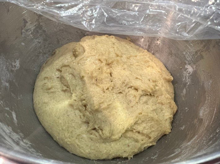 A large blob of panettone dough.