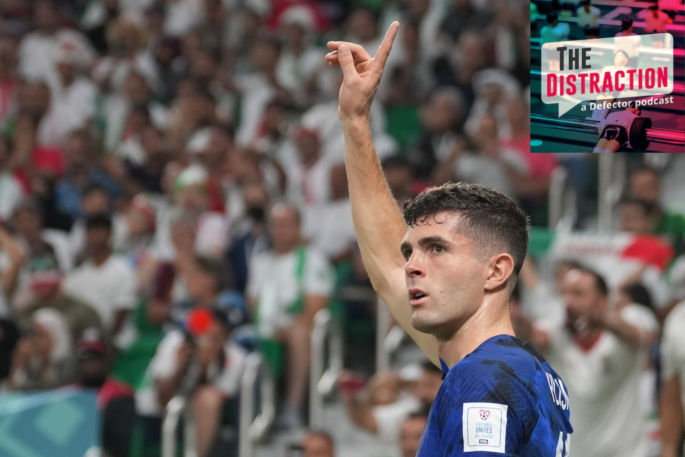 Christian Pulisic of the US Men's National Team prepares to take a corner kick in the team's win against Iran in the 2022 World Cup.