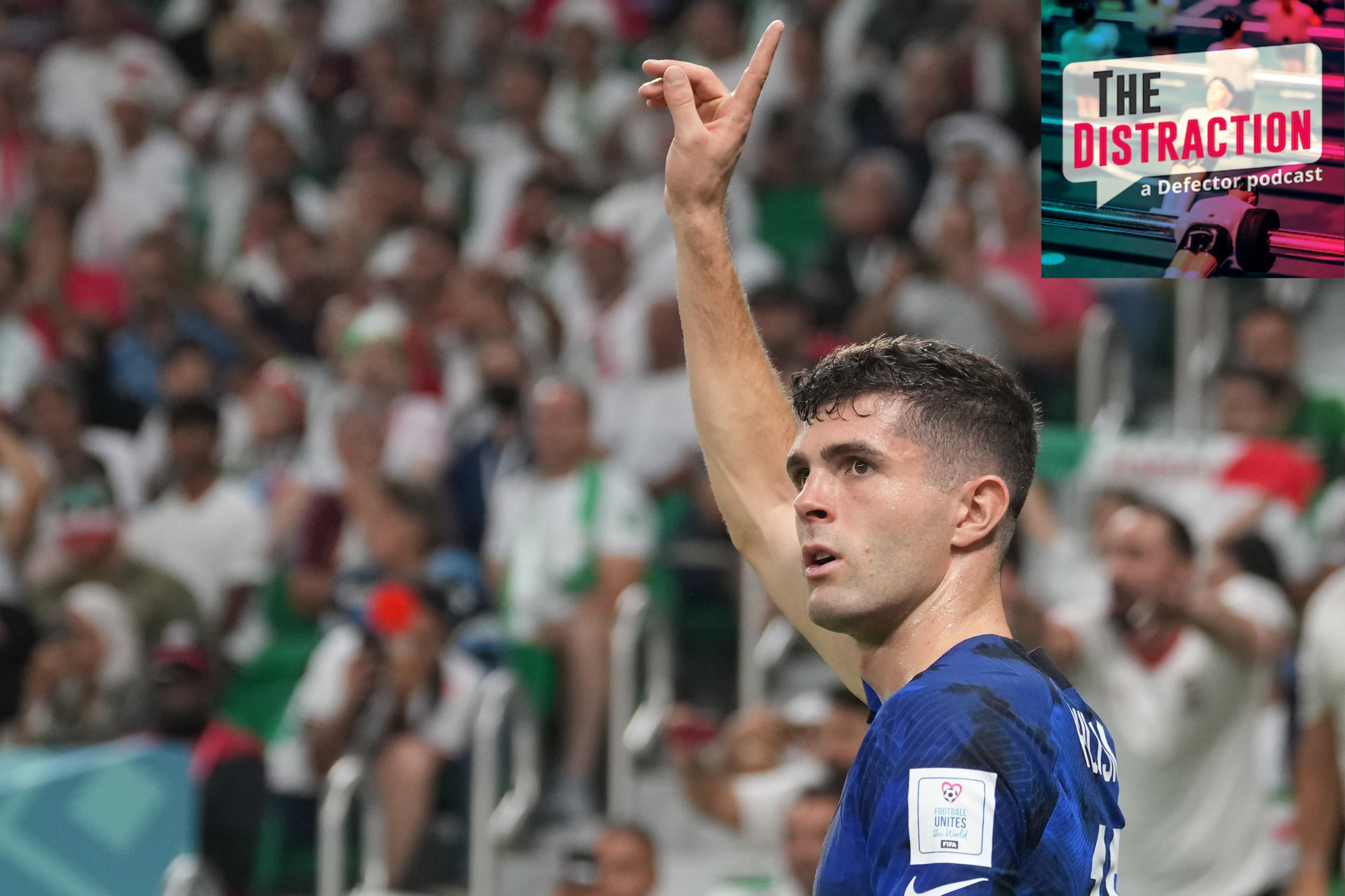 Christian Pulisic of the US Men's National Team prepares to take a corner kick in the team's win against Iran in the 2022 World Cup.