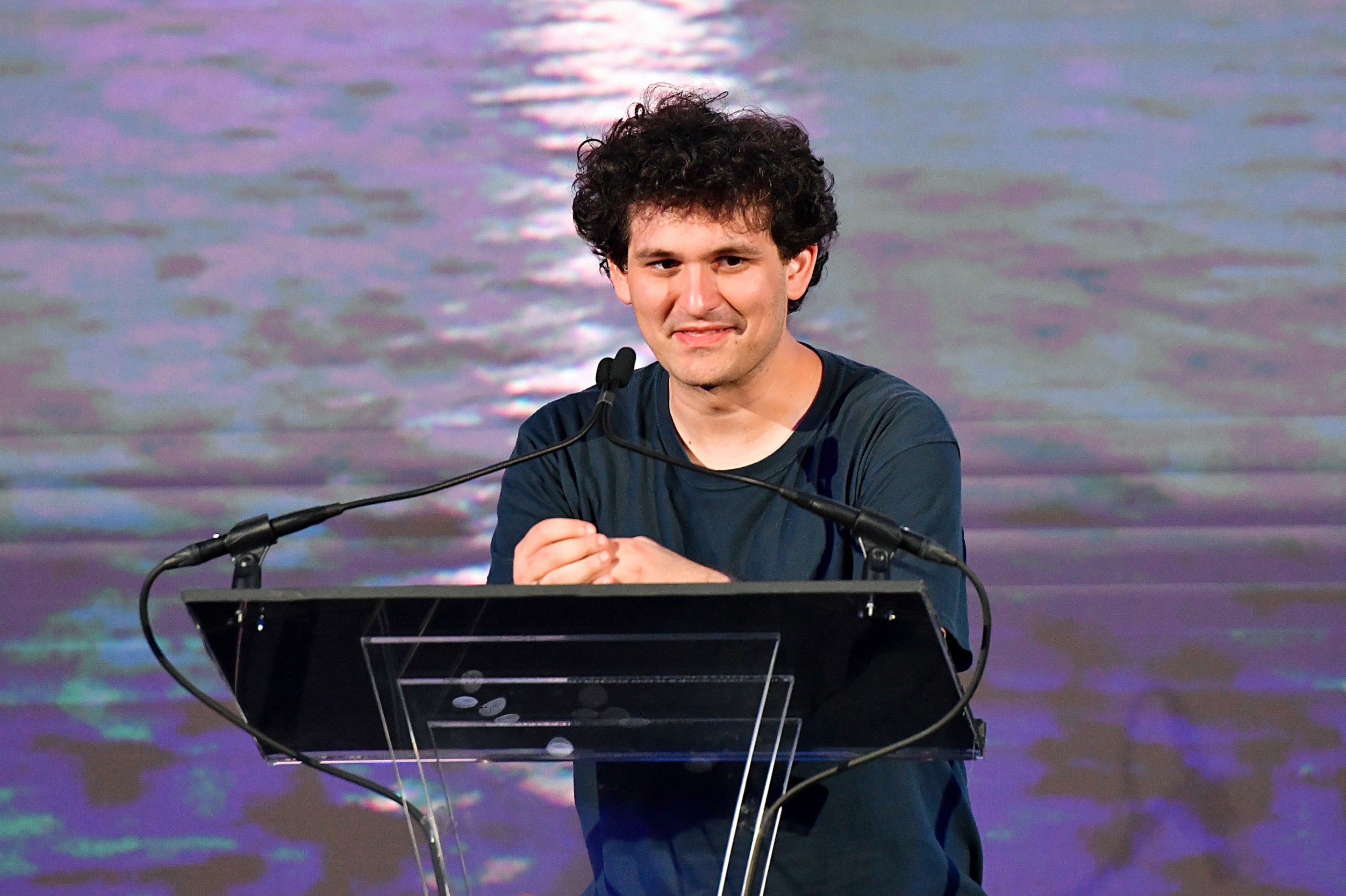 Sam Bankman-Fried speaks onstage during the first annual Moonlight Gala benefitting CARE - Children With Special Needs - hosted by Michael Cayre, Roy Nachum and MegaMoon Museum at Casa Cipriani on June 23, 2022 in New York City.