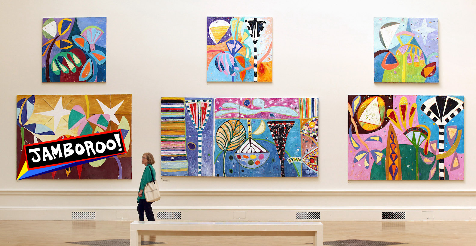 LONDON, ENGLAND - JUNE 09: A visitor looks at paintings hanging at The Royal Academy Summer Exhibition on June 9, 2010 in London, England. The RA Summer exhibition is the world's largest open submission contemporary art exhibition with 1267 exhibits selected from over 11,000 entries. (Photo by Peter Macdiarmid/Getty Images)