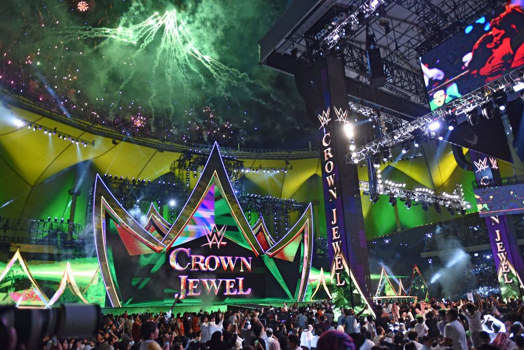 Stage of WWE's Crown Jewel event in Riyadh