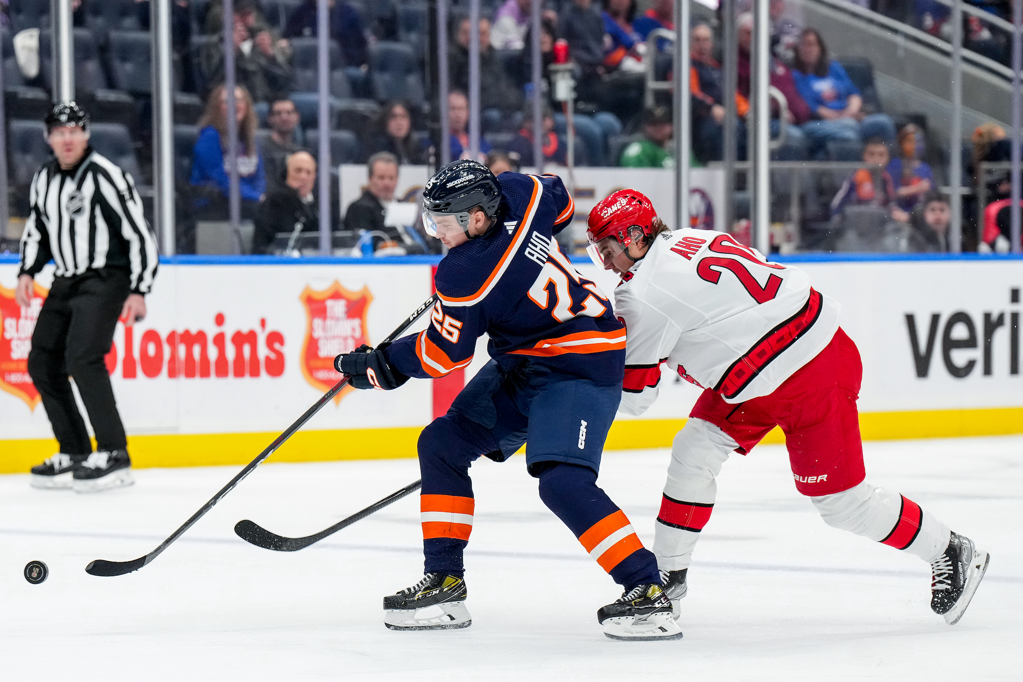 ELMONT, NEW YORK - JANUARY 21: <> at UBS Arena on January 21, 2023 in Elmont, New York. (Photo by Mike Stobe/NHLI via Getty Images)