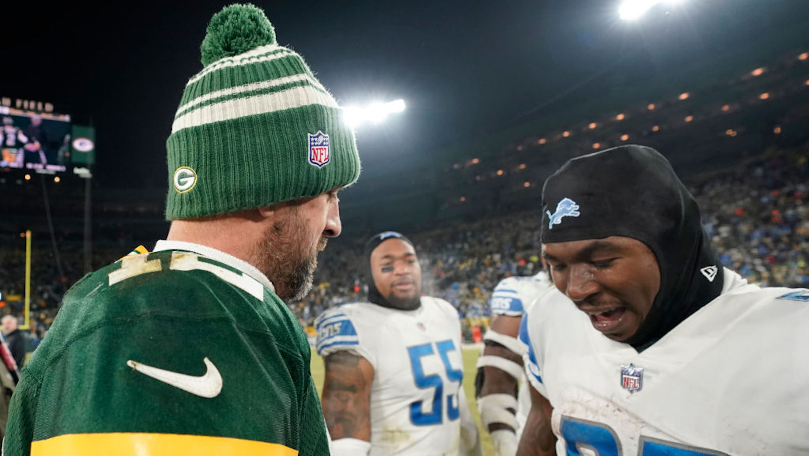 Jamaal Williams and Aaron Rodgers