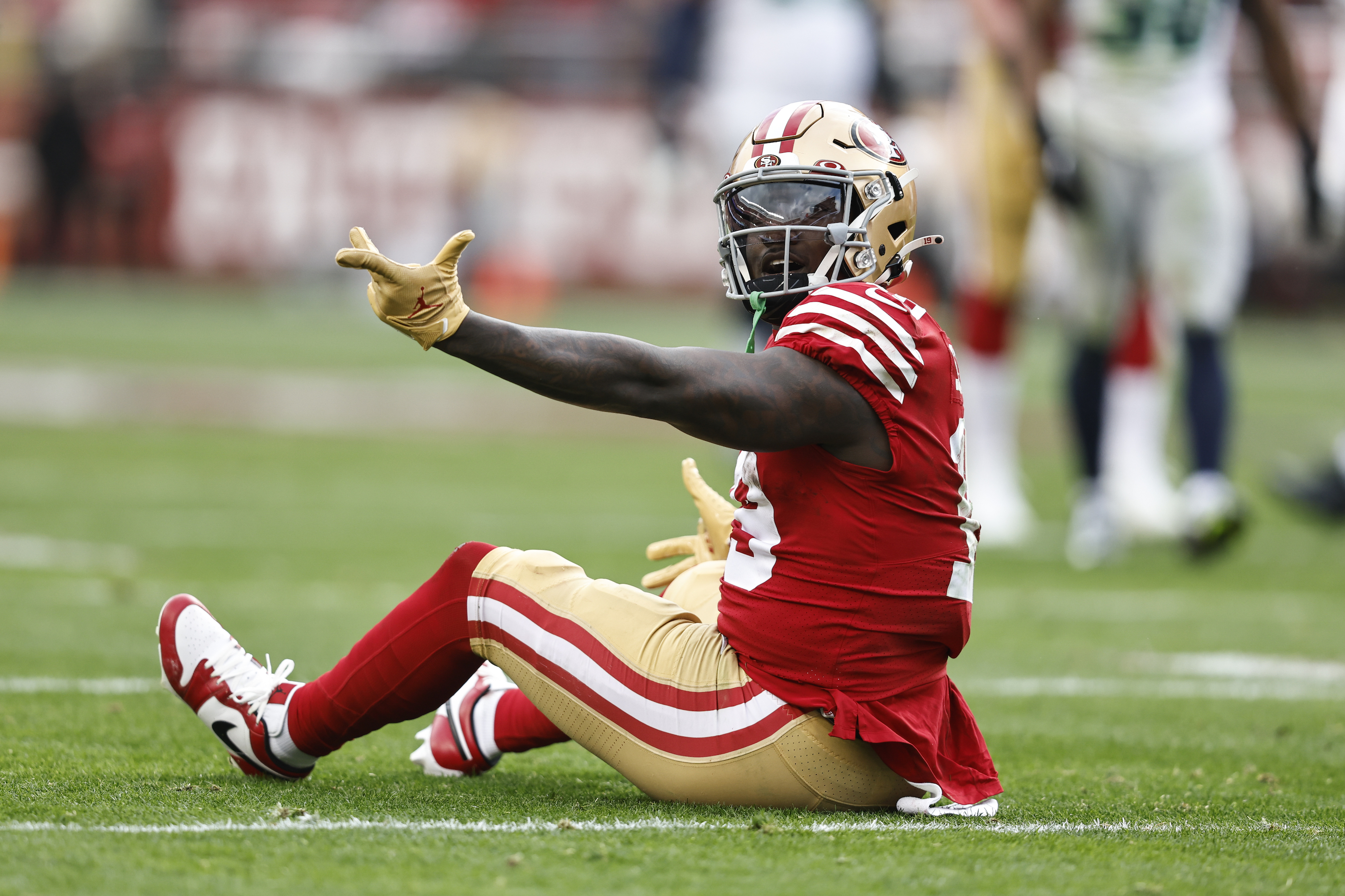 49ers' George Kittle on Seahawks twisting Deebo Samuel's leg: 'Why