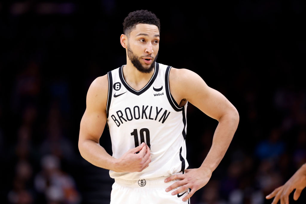 Ben Simmons points at himself