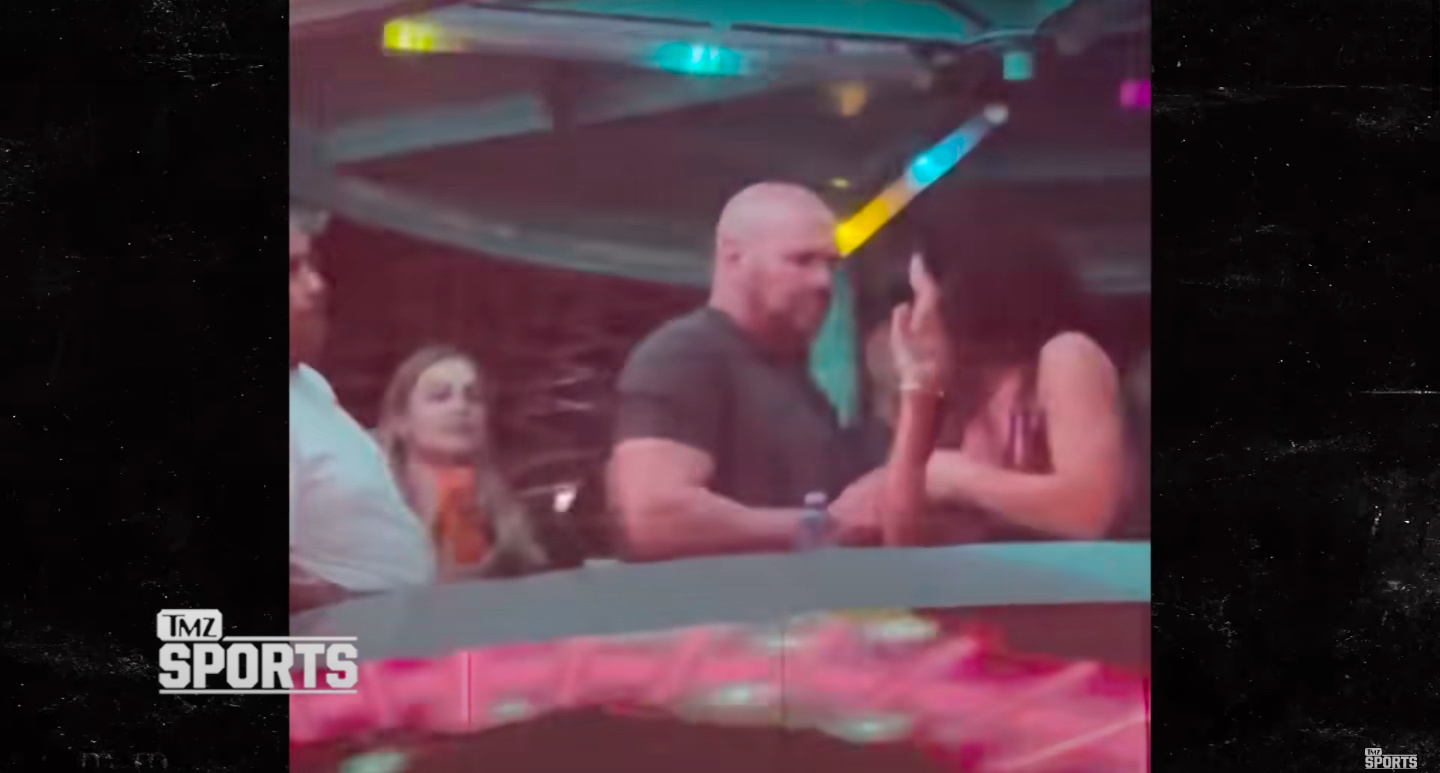 Dana White arguing with his wife Anne at a club in Cabo San Lucas.
