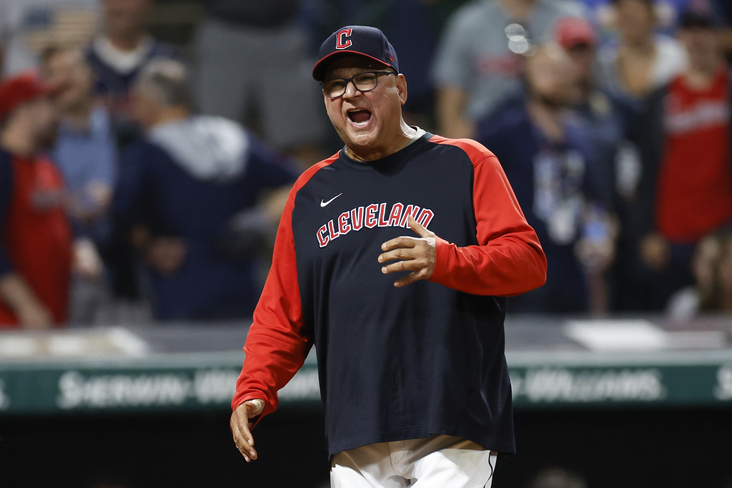 Terry Francona yells.