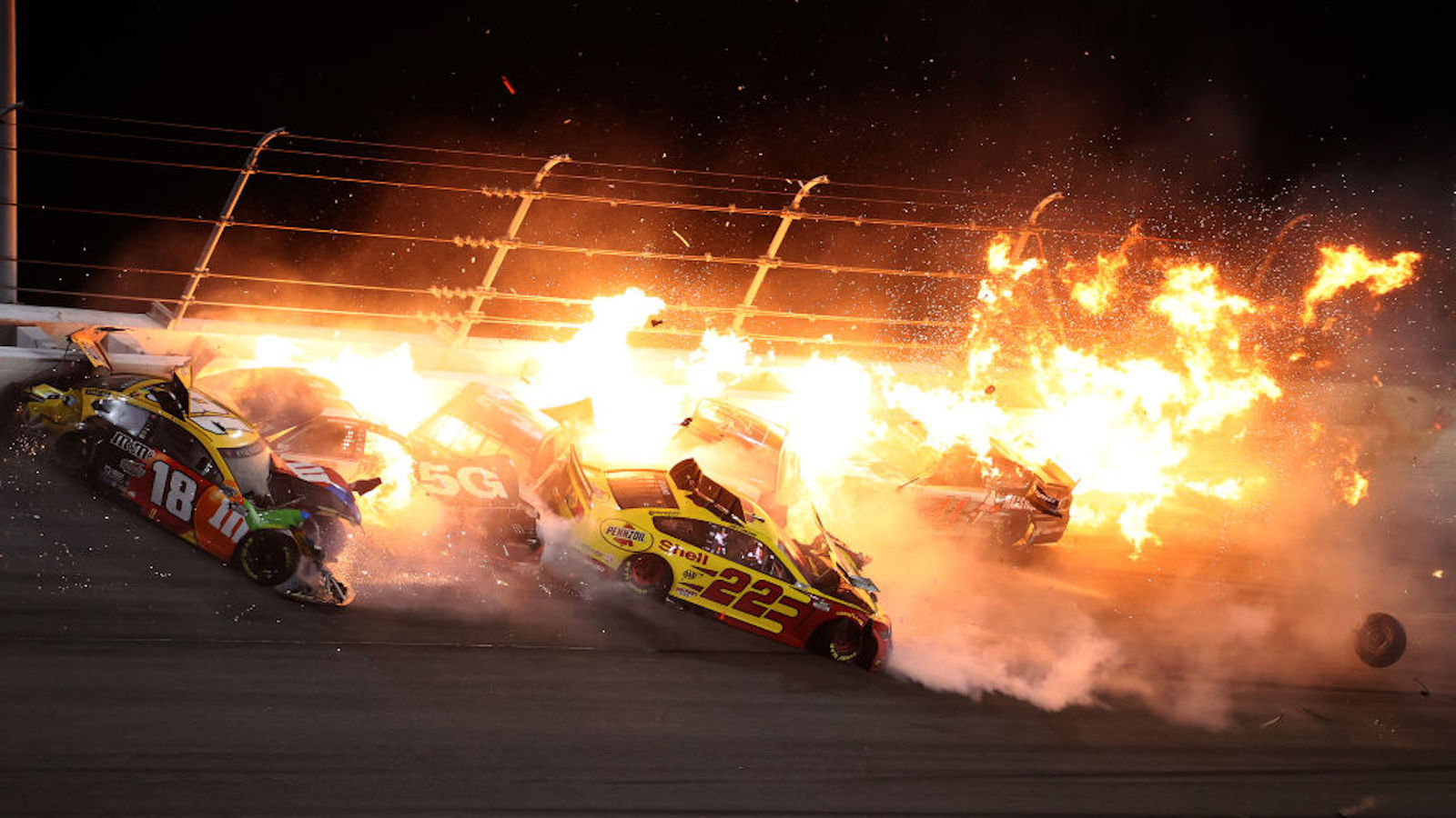 A fiery crash at the Daytona 500