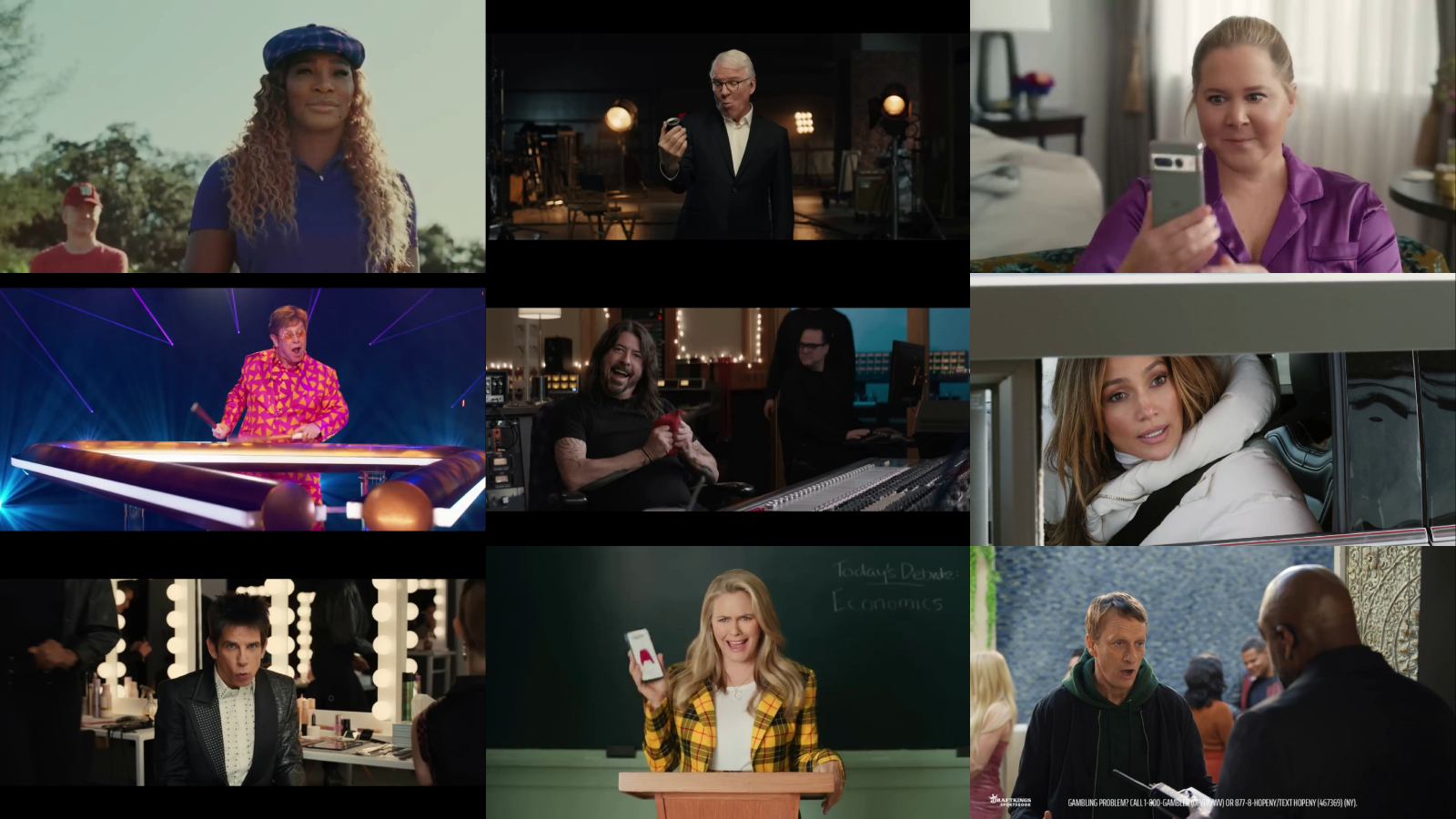 Various famous people in Super Bowl ads