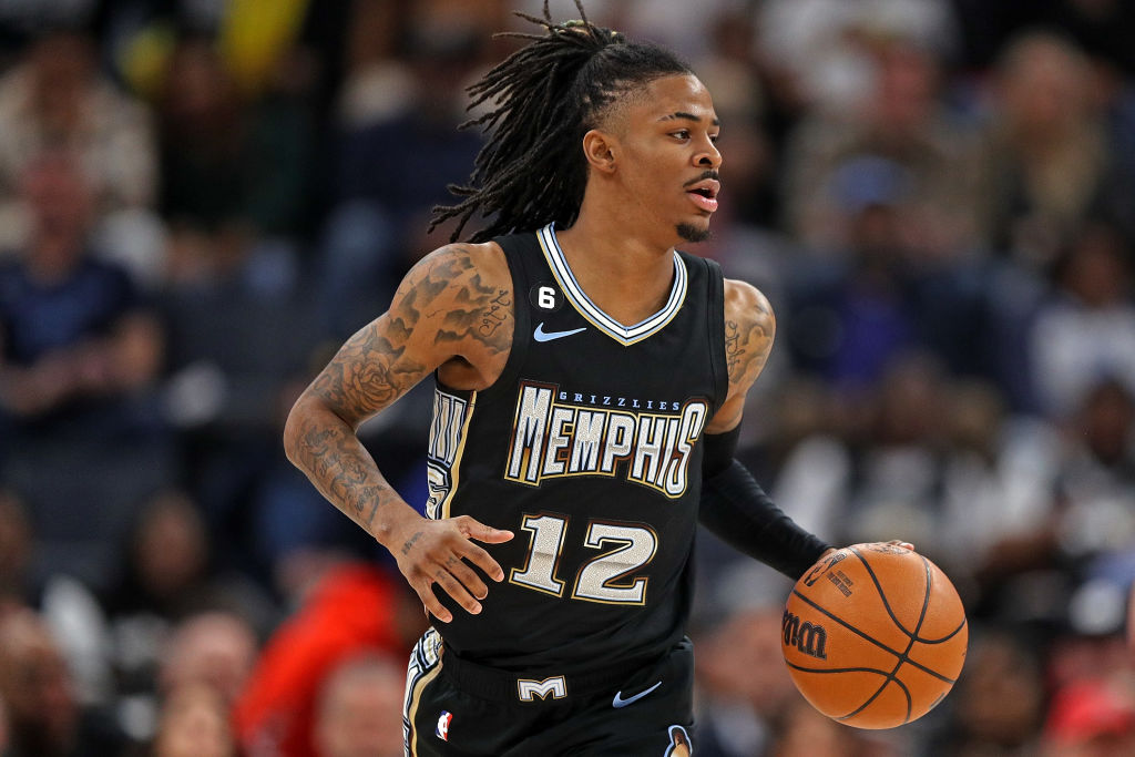 Ja Morant dribbles