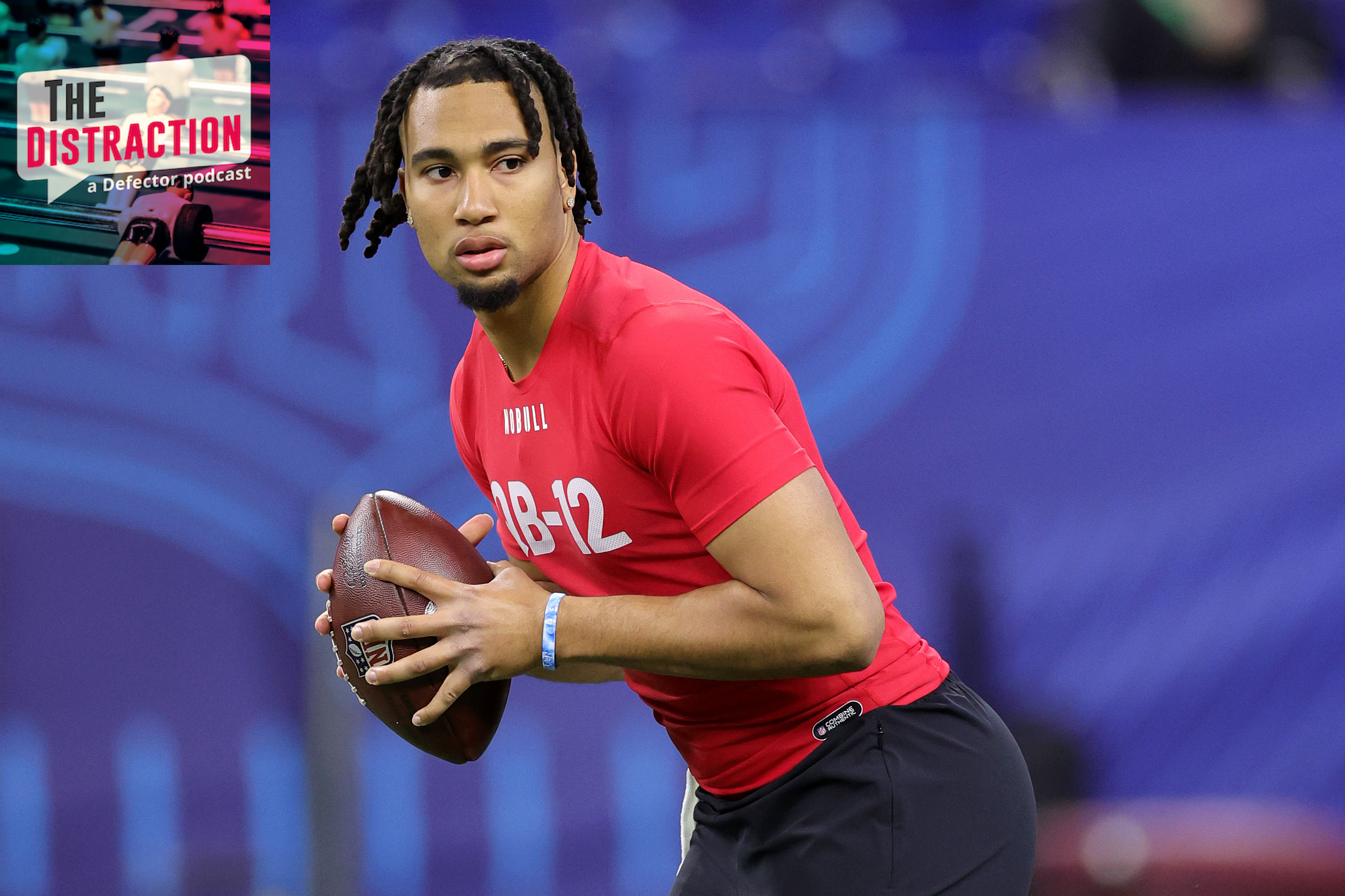Ohio State quarterback C.J. Stroud during his session at the NFL Combine in March of 2023.